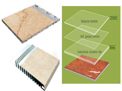 Marble composite tiles