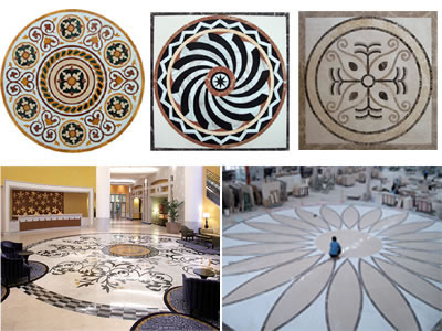 Waterjet inlay patterns or medallion