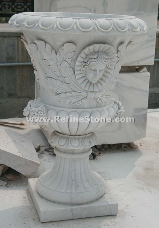 marble flower pot