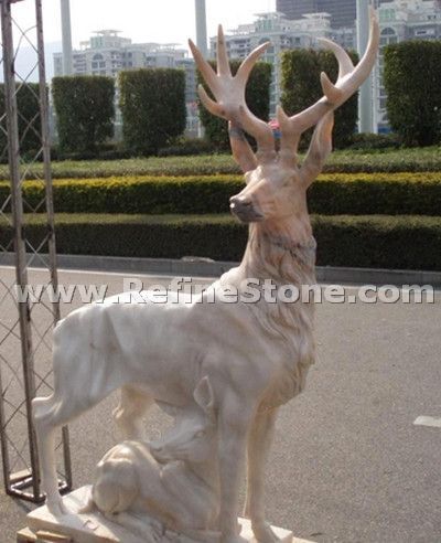 Natural marble animal statues