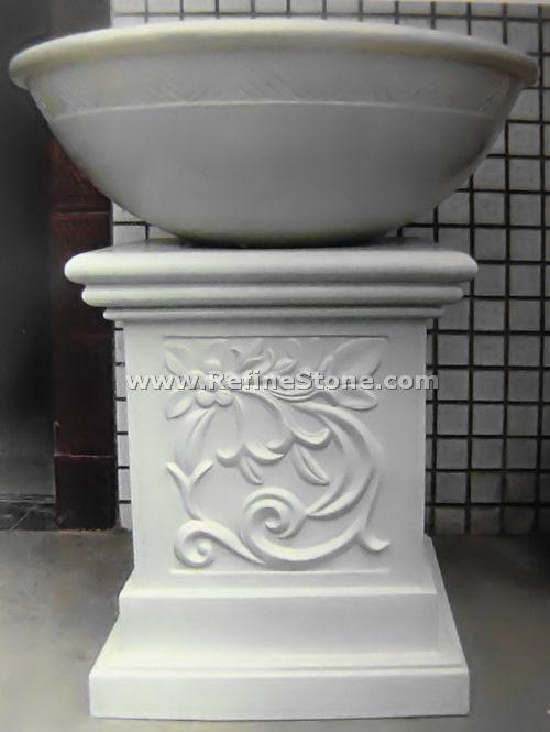 white marble flowerpot