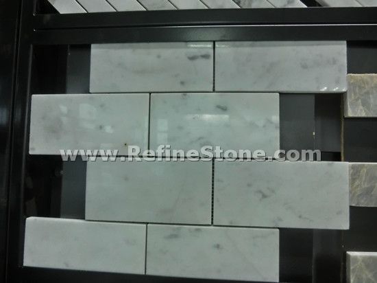 white marble mosaic