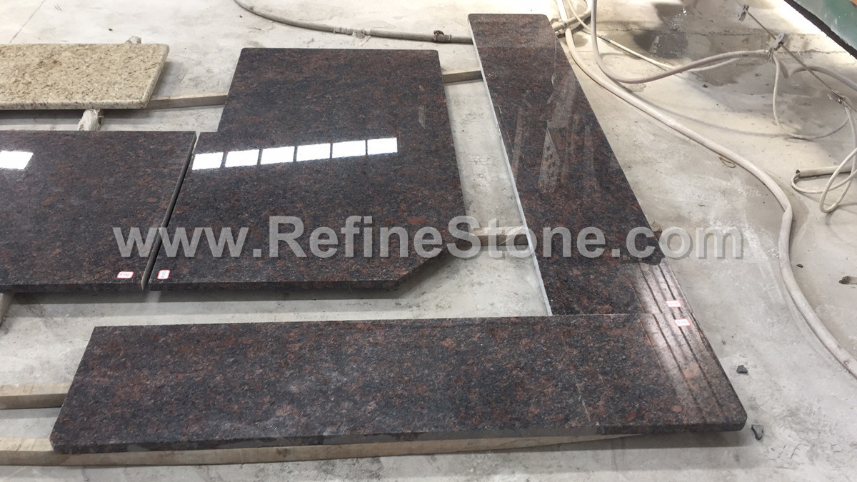 Tan brown granite countertop