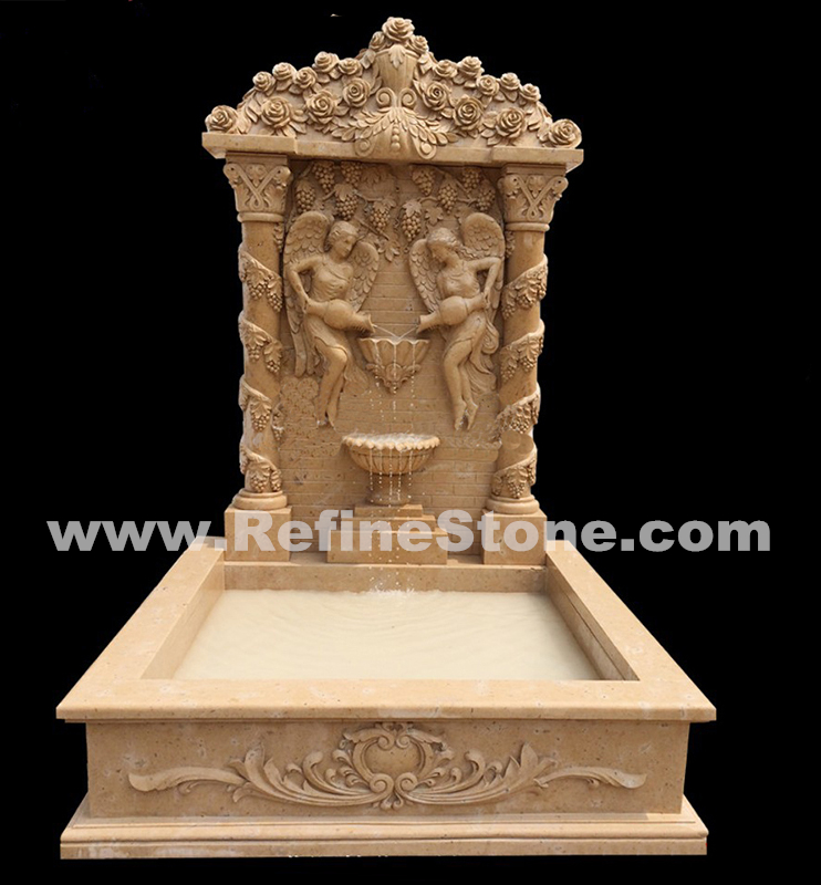 yellow water fountain