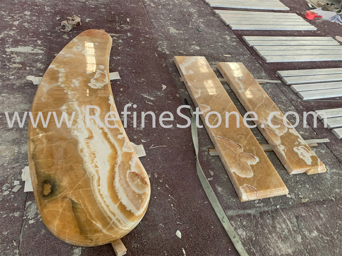 Honey onyx table top
