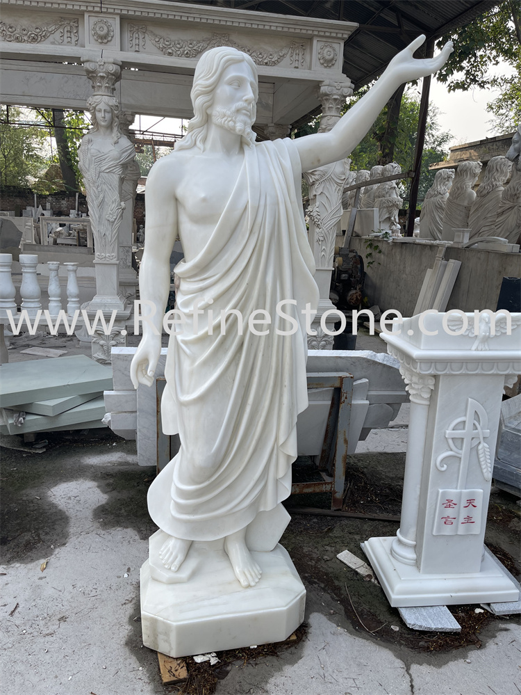 SC white marble Jesus statue