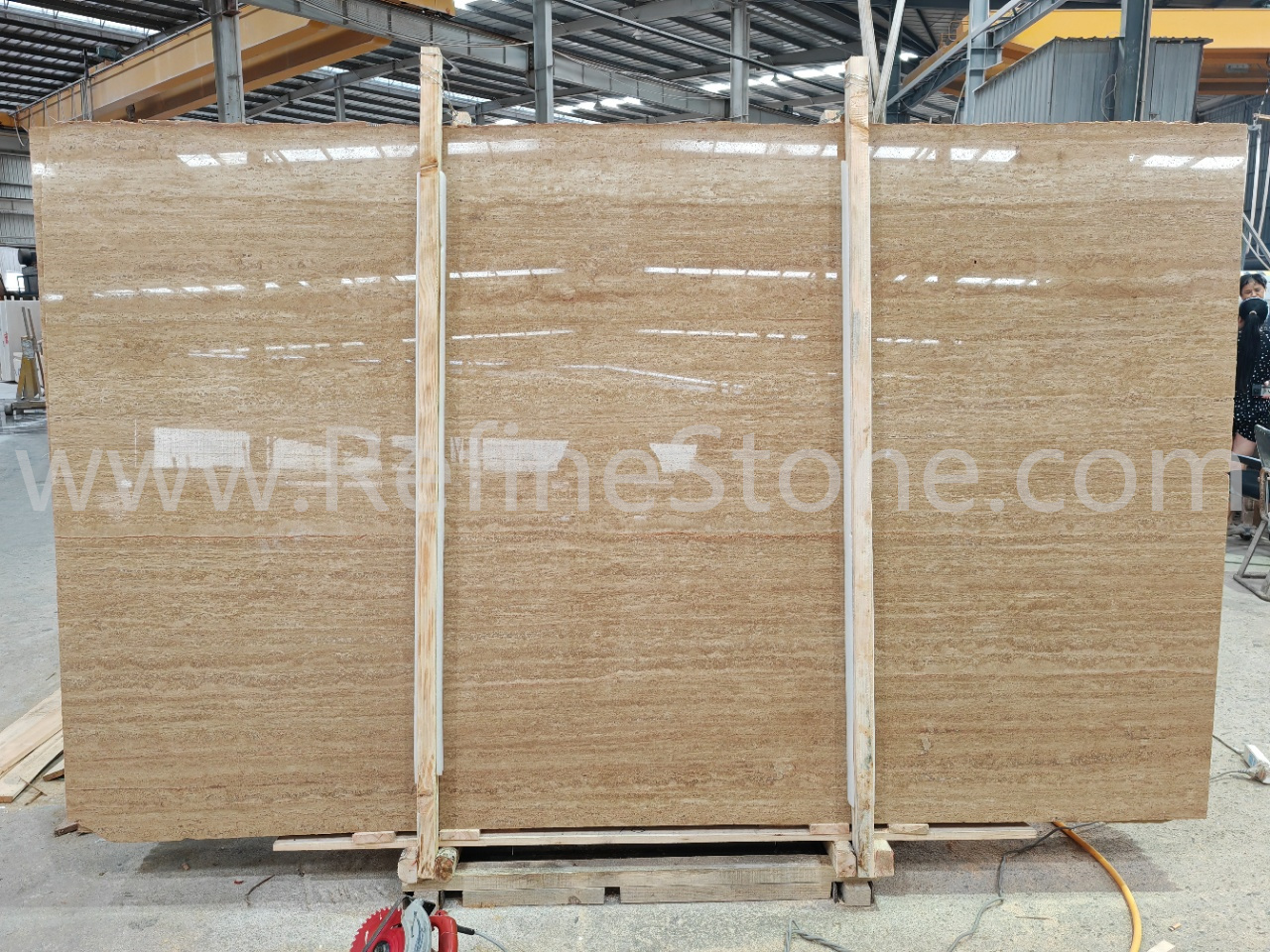 Beige travertine