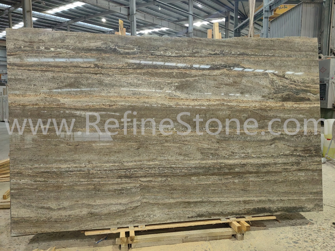 Silver grey travertine